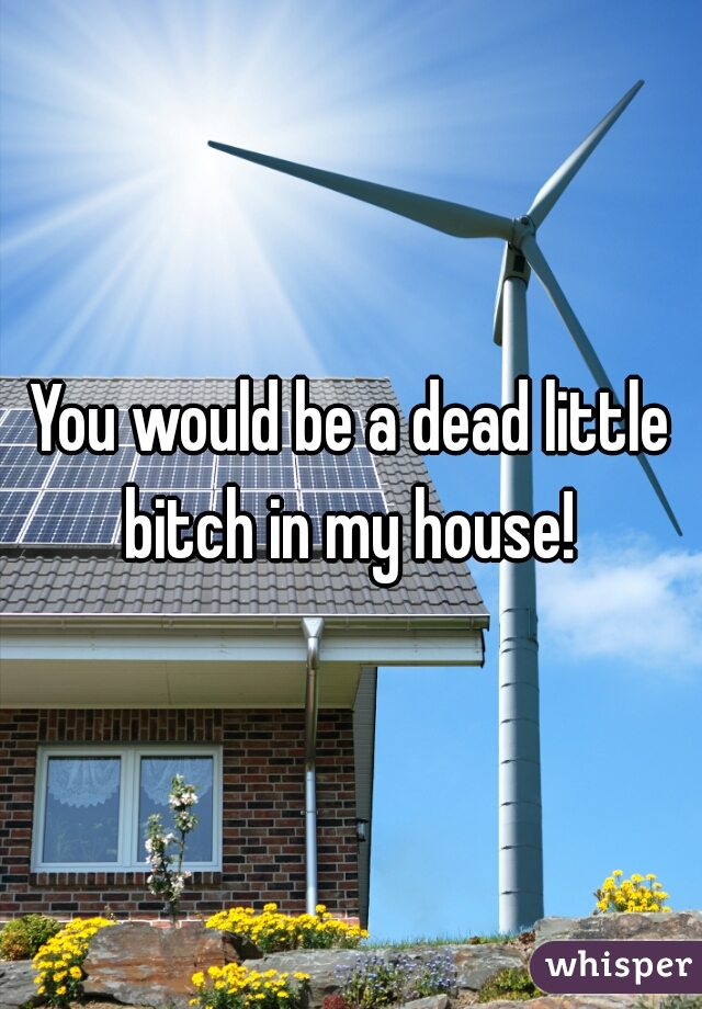 You would be a dead little bitch in my house! 