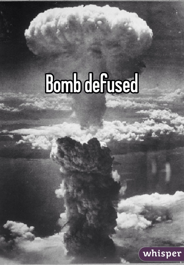 Bomb defused