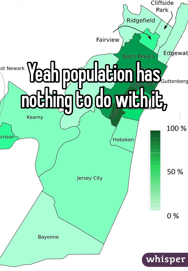 Yeah population has nothing to do with it,