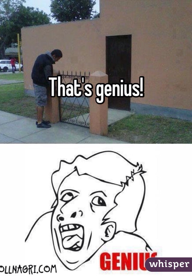 That's genius! 