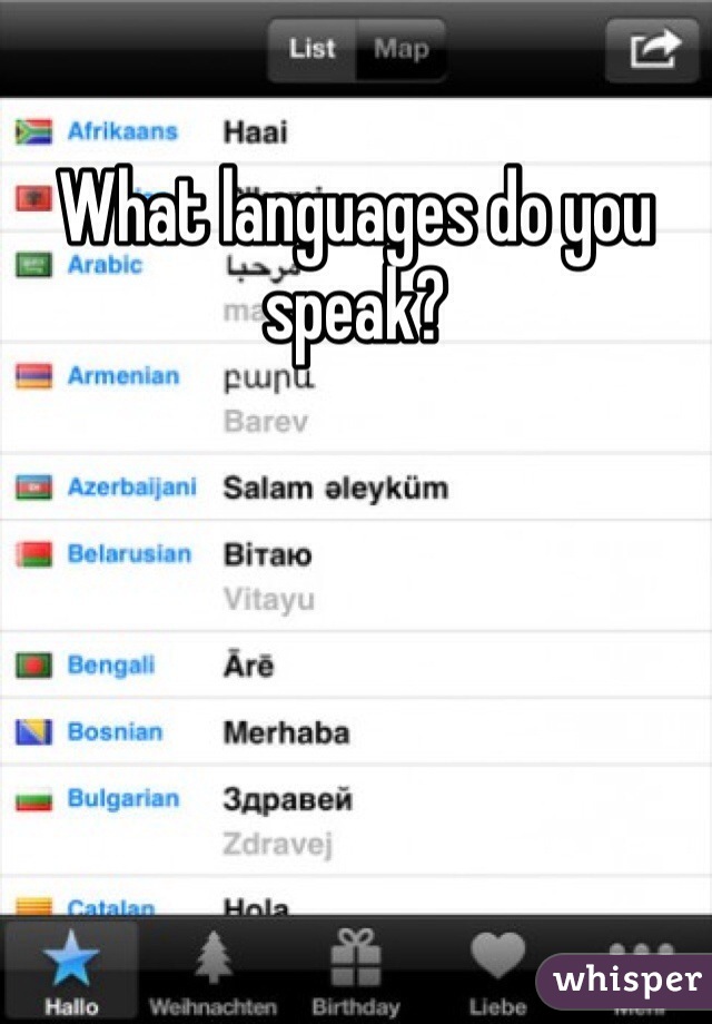 What languages do you speak?