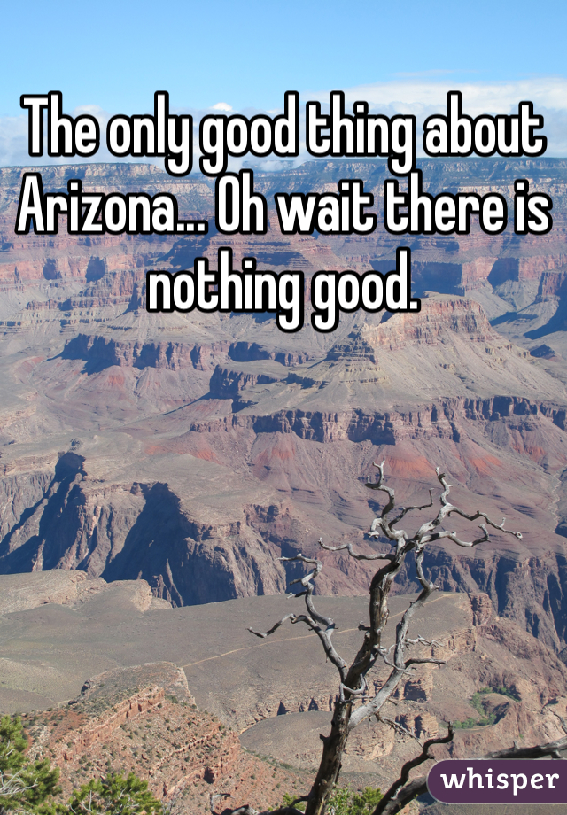 The only good thing about Arizona... Oh wait there is nothing good.