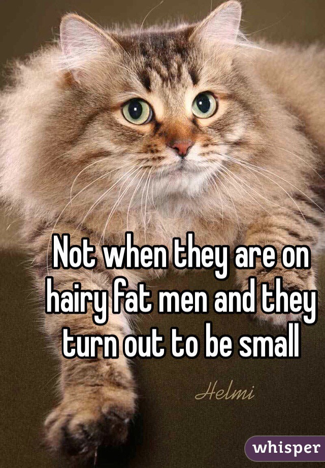 Not when they are on hairy fat men and they turn out to be small