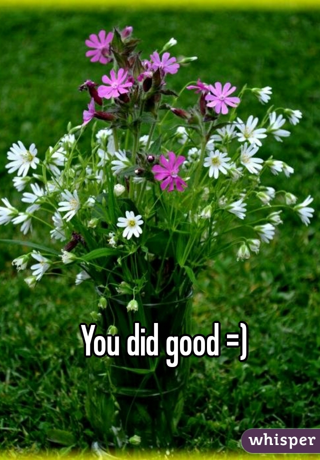 You did good =)