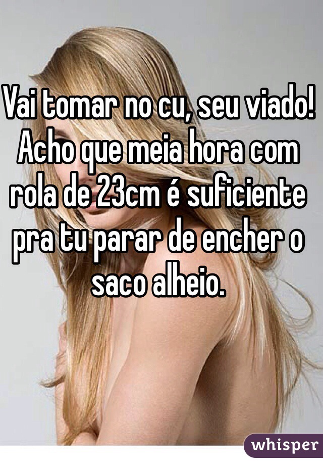 Vai Tomar No Cu Seu Viado Acho Que Meia Hora Com Rola De 23cm é Suficiente Pra Tu Parar De