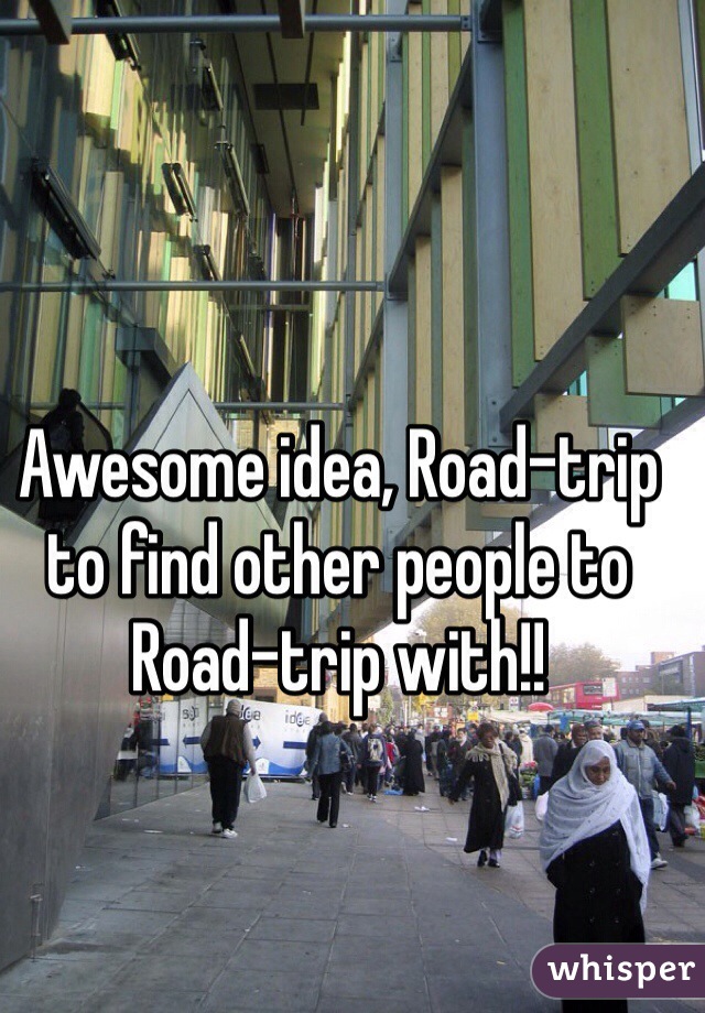 Awesome idea, Road-trip to find other people to Road-trip with!!