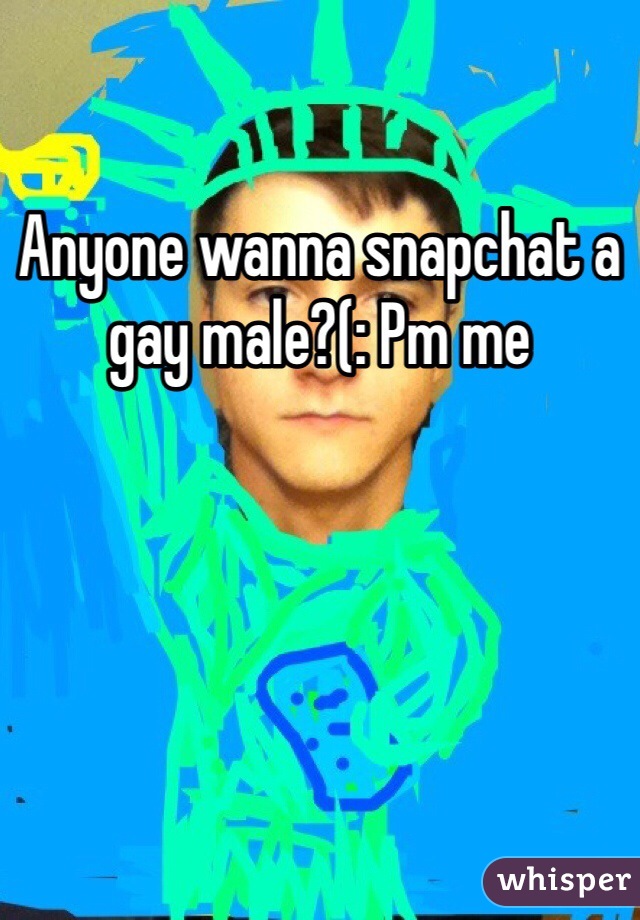 Anyone wanna snapchat a gay male?(: Pm me