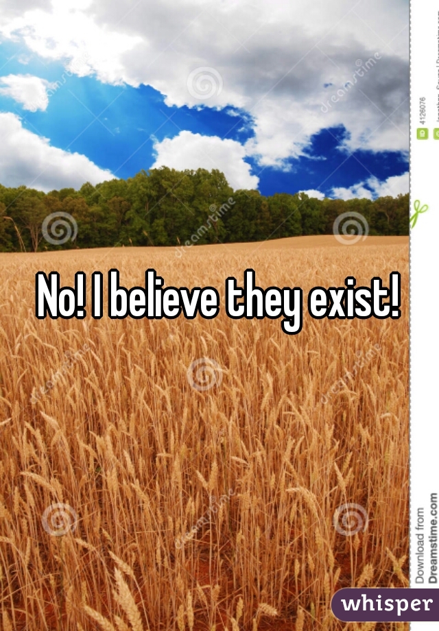 No! I believe they exist!