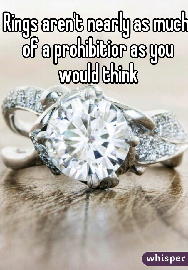 Rings aren't nearly as much of a prohibitior as you would think