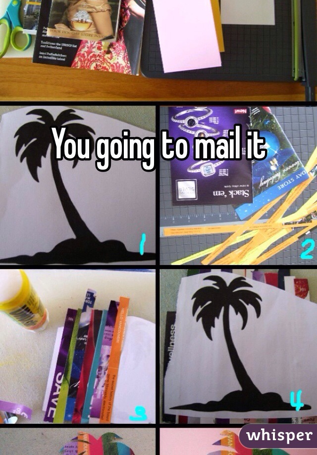 You going to mail it 