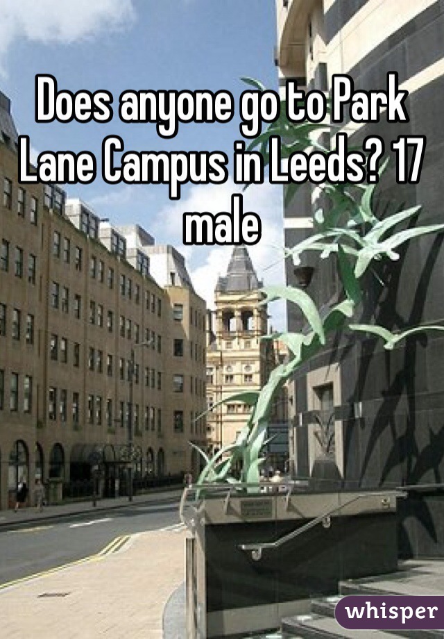 Does anyone go to Park Lane Campus in Leeds? 17 male