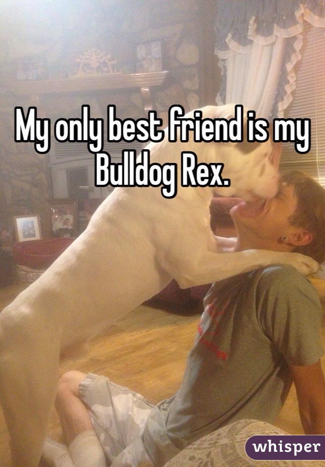 My only best friend is my Bulldog Rex. 