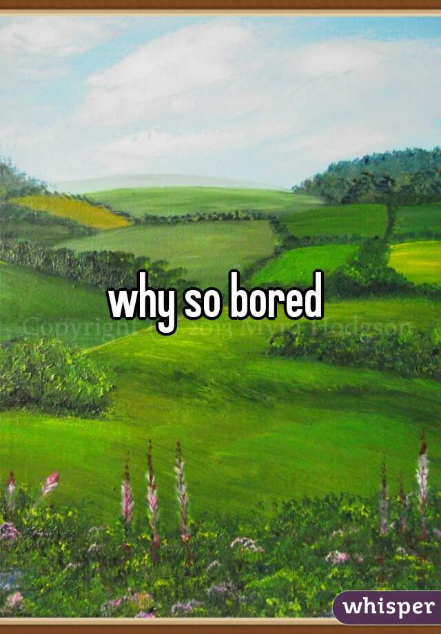 why so bored 