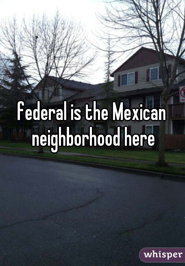 federal is the Mexican neighborhood here