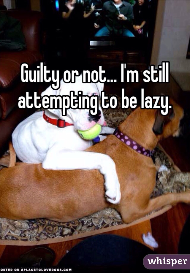 Guilty or not... I'm still attempting to be lazy. 