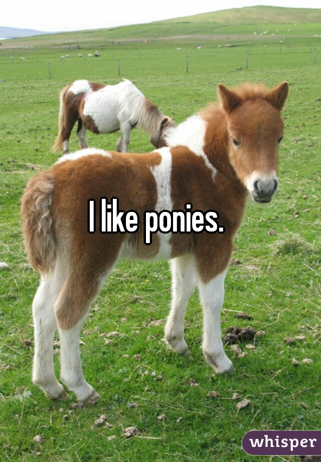 I like ponies. 