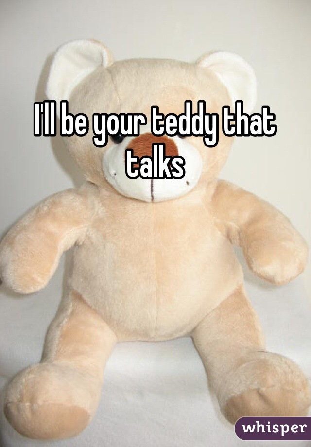 I'll be your teddy that talks