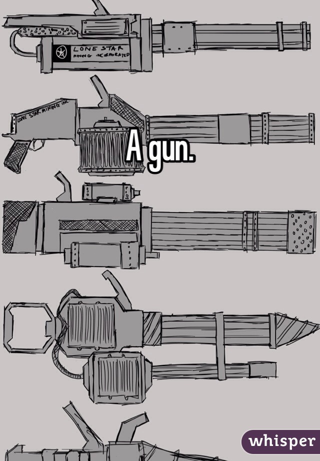 A gun. 
