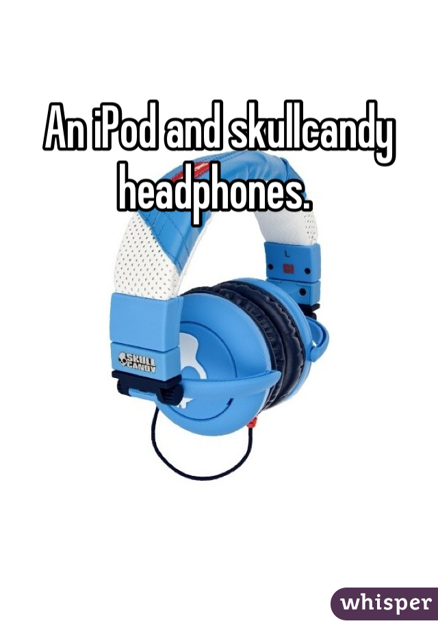 An iPod and skullcandy headphones. 