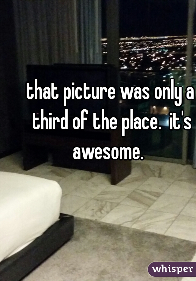 that picture was only a third of the place.  it's awesome.  