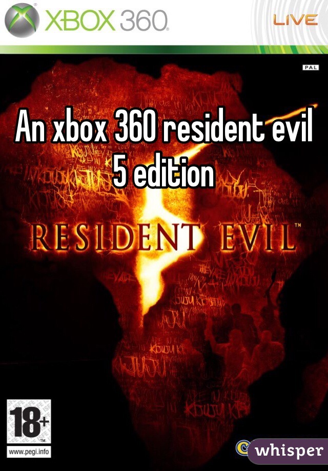 An xbox 360 resident evil 5 edition
