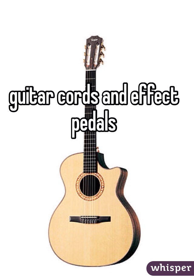 guitar cords and effect pedals
