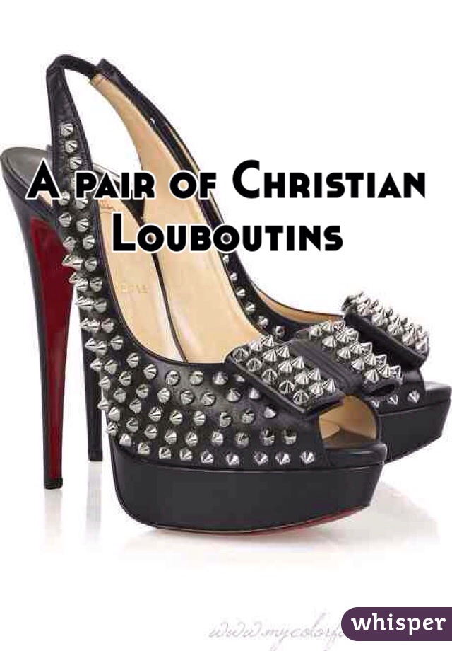 A pair of Christian Louboutins