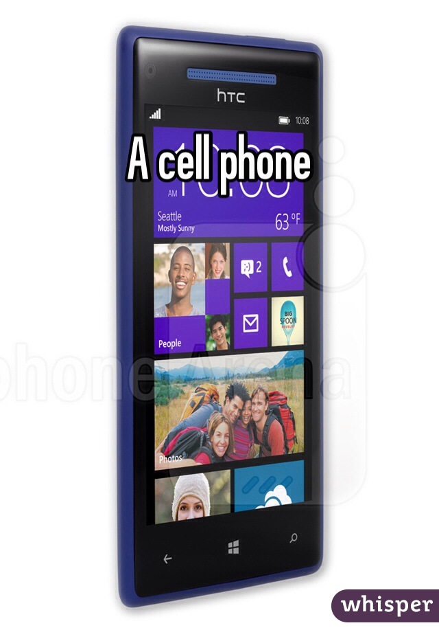 A cell phone 