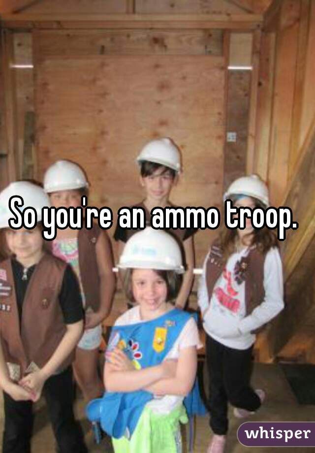 So you're an ammo troop. 