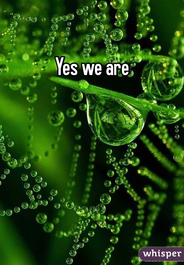 Yes we are 
