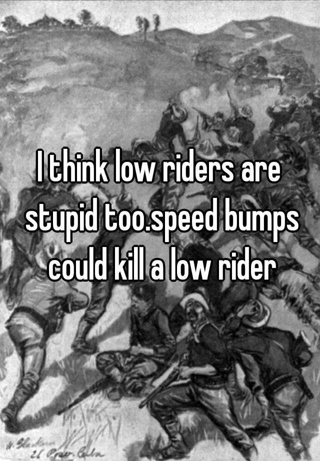 i-think-low-riders-are-stupid-too-speed-bumps-could-kill-a-low-rider