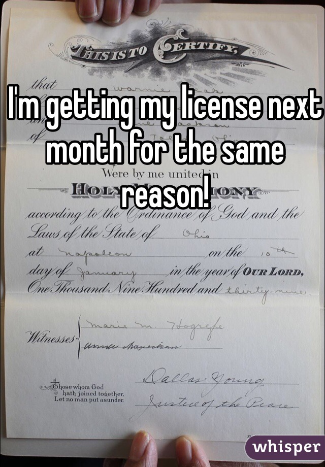 I'm getting my license next month for the same reason!