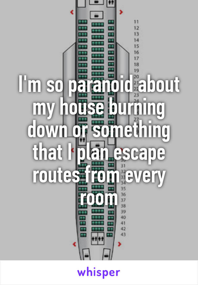 I'm so paranoid about my house burning down or something that I plan escape routes from every room