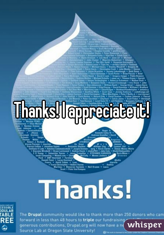 Thanks! I appreciate it!