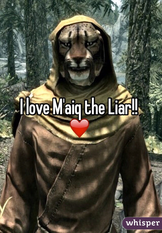I love M'aiq the Liar!!
❤️