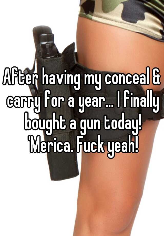 After having my conceal & carry for a year... I finally bought a gun today! 'Merica. Fuck yeah!