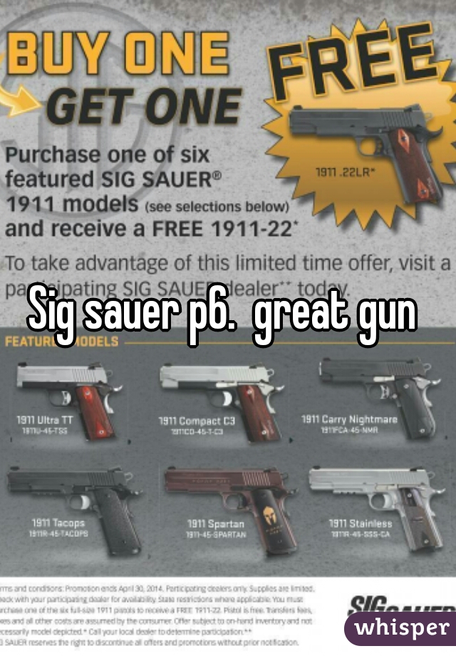 Sig sauer p6.  great gun 