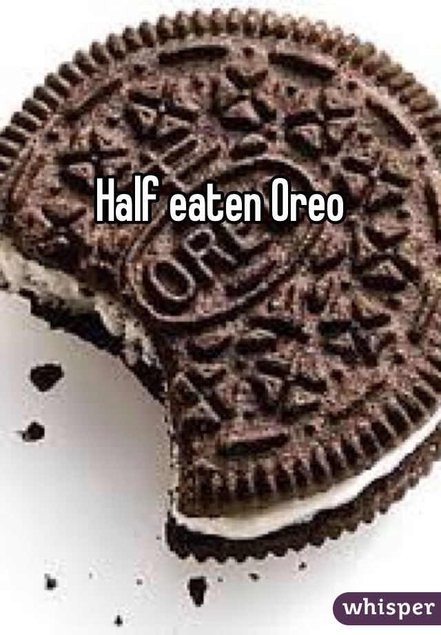 Half eaten Oreo