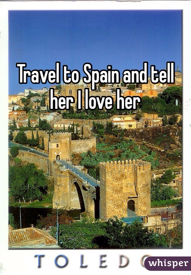 Travel to Spain and tell her I love her