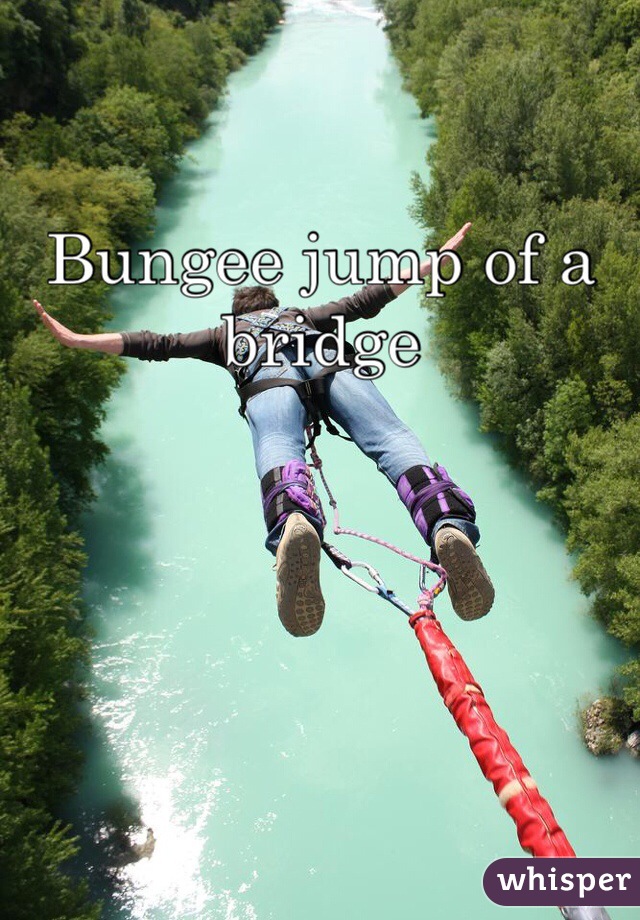 Bungee jump of a bridge