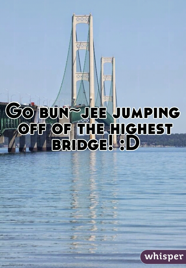 Go bun~jee jumping off of the highest bridge! :D