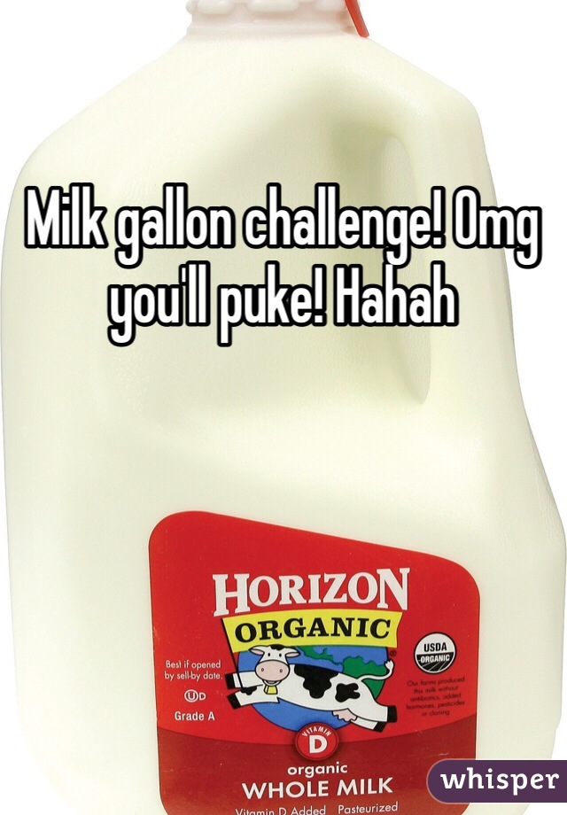 Milk gallon challenge! Omg you'll puke! Hahah