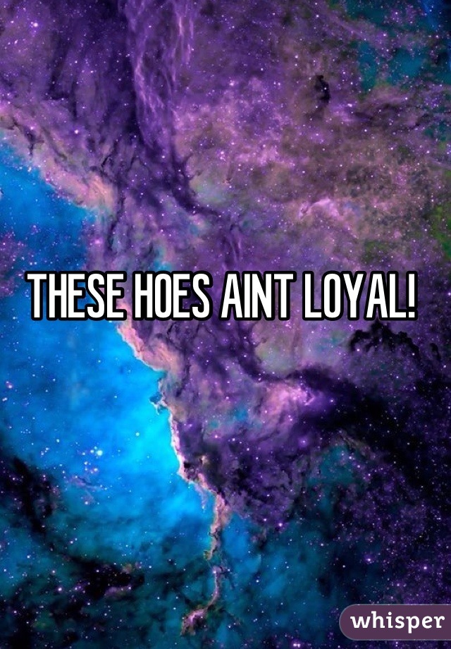 THESE HOES AINT LOYAL! 