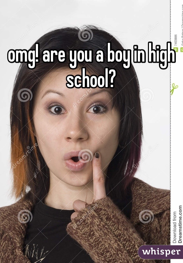 omg! are you a boy in high school?