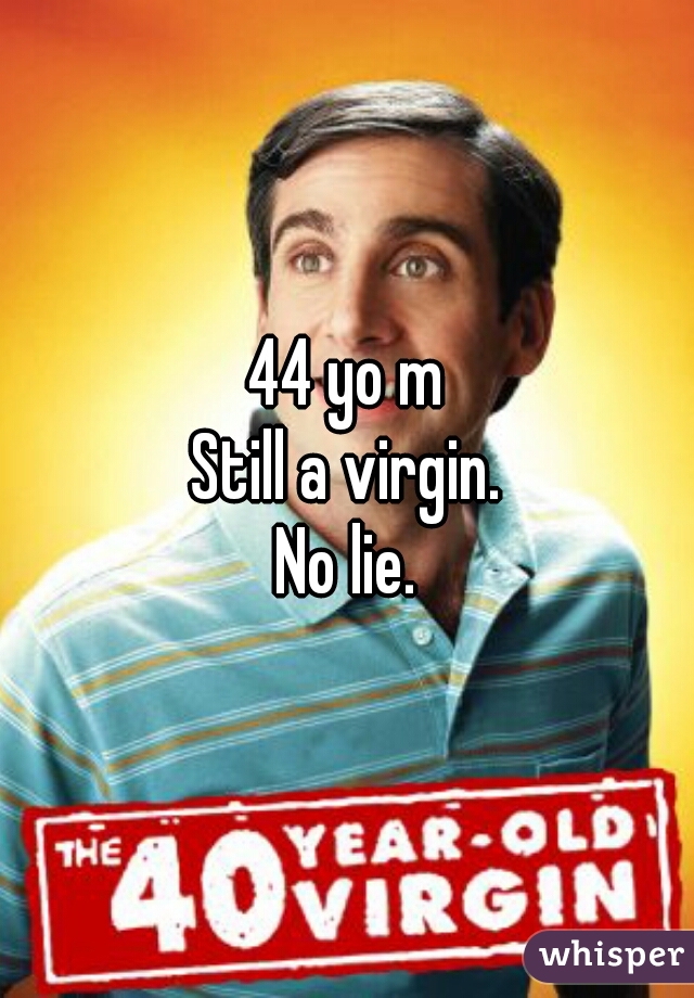 44 yo m
Still a virgin.
No lie.