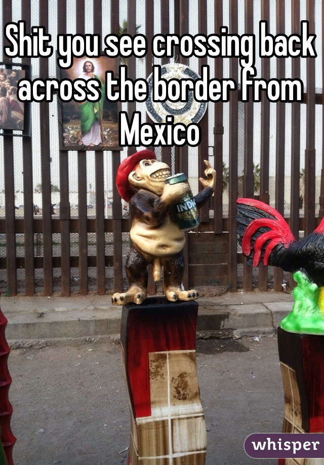 Shit you see crossing back across the border from Mexico