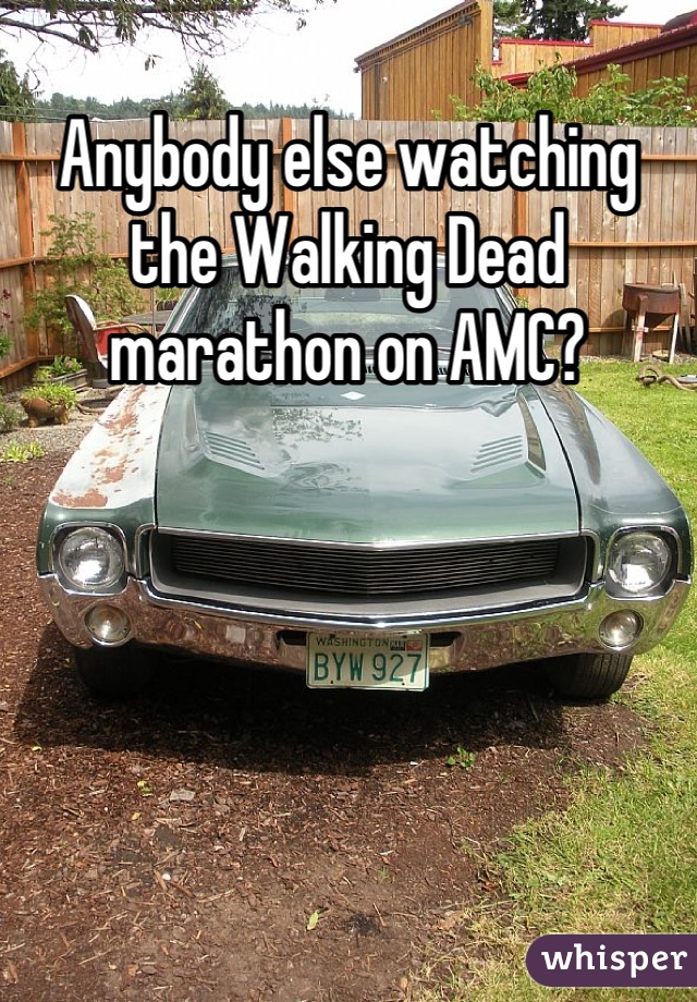 Anybody else watching the Walking Dead marathon on AMC?

