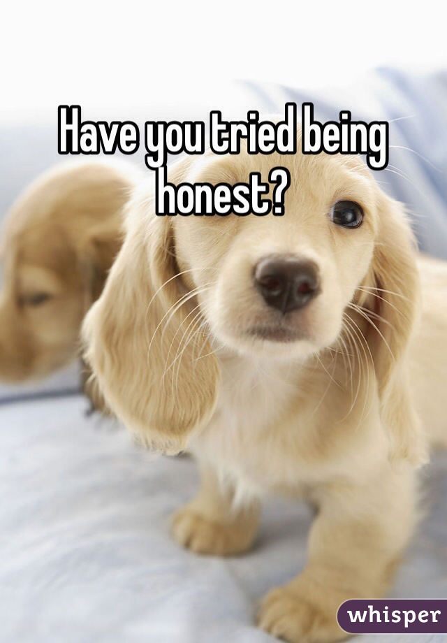 Have you tried being honest? 