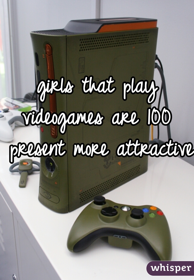 girls that play videogames are 100  present more attractive  