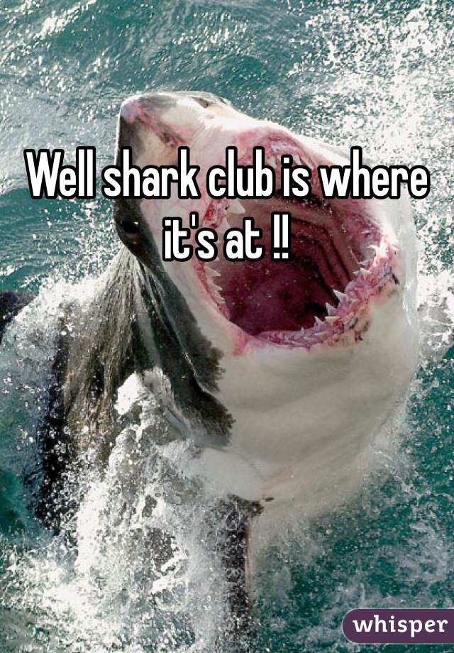 Well shark club is where it's at !!